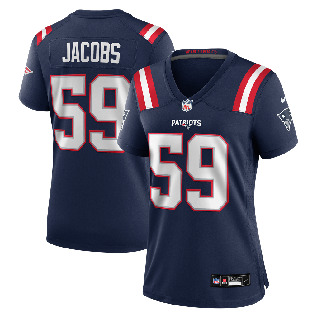 Women's New England Patriots Khalil Jacobs Navy Team Game Jersey