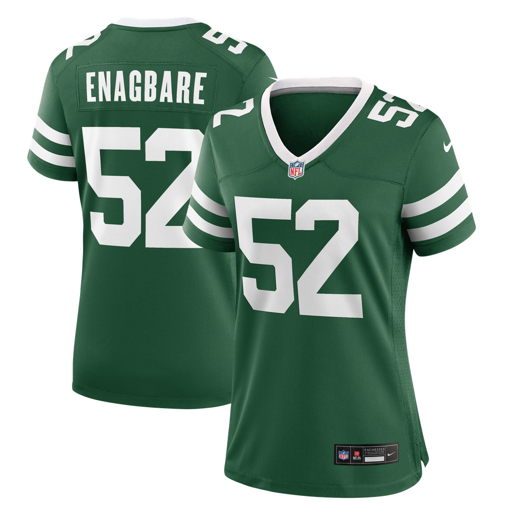 Women's New York Jets Kingsley Enagbare Legacy Green Team Game Jersey