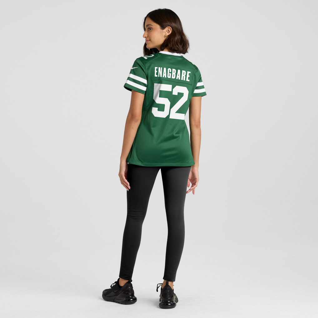 Women's New York Jets Kingsley Enagbare Legacy Green Team Game Jersey