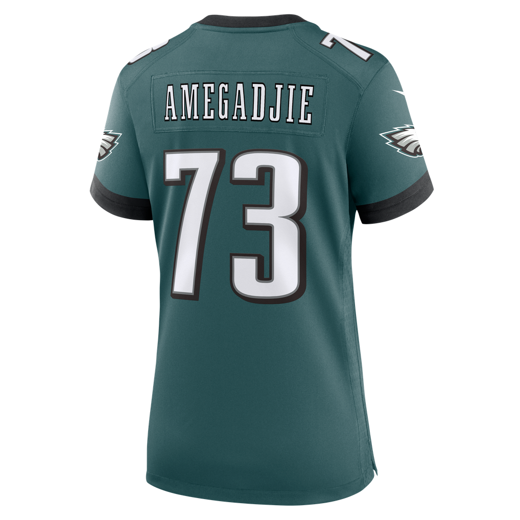 Women's Philadelphia Eagles Kiran Amegadjie Midnight Green Team Game Jersey