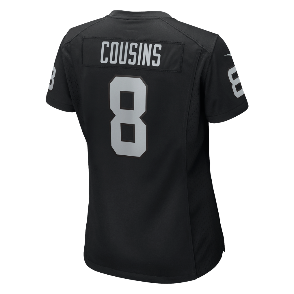 Women's Las Vegas Raiders Kirk Cousins Black Team Game Jersey