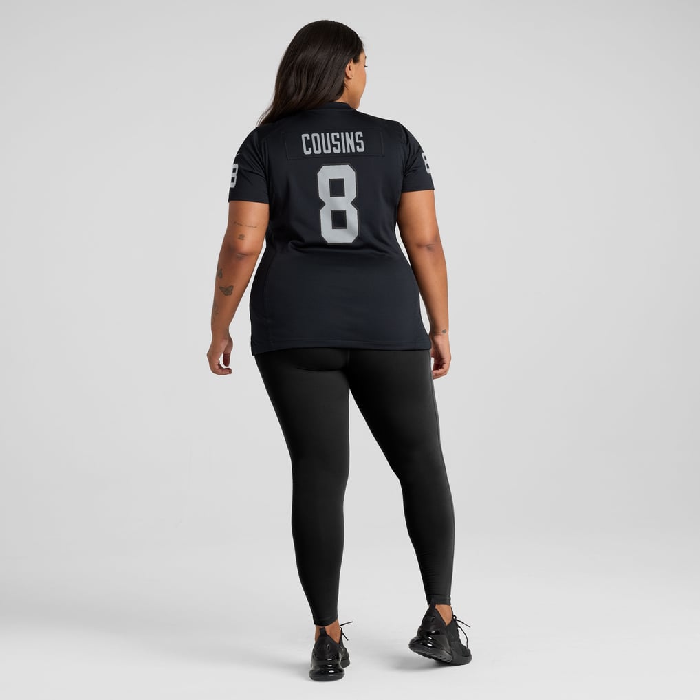 Women's Las Vegas Raiders Kirk Cousins Black Team Game Jersey
