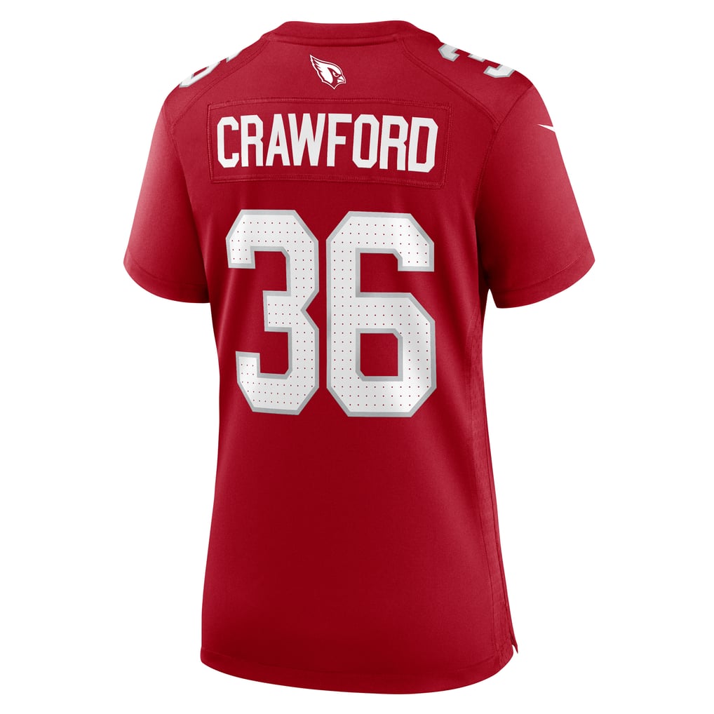 Women's Arizona Cardinals Kitan Crawford Cardinal Team Game Jersey