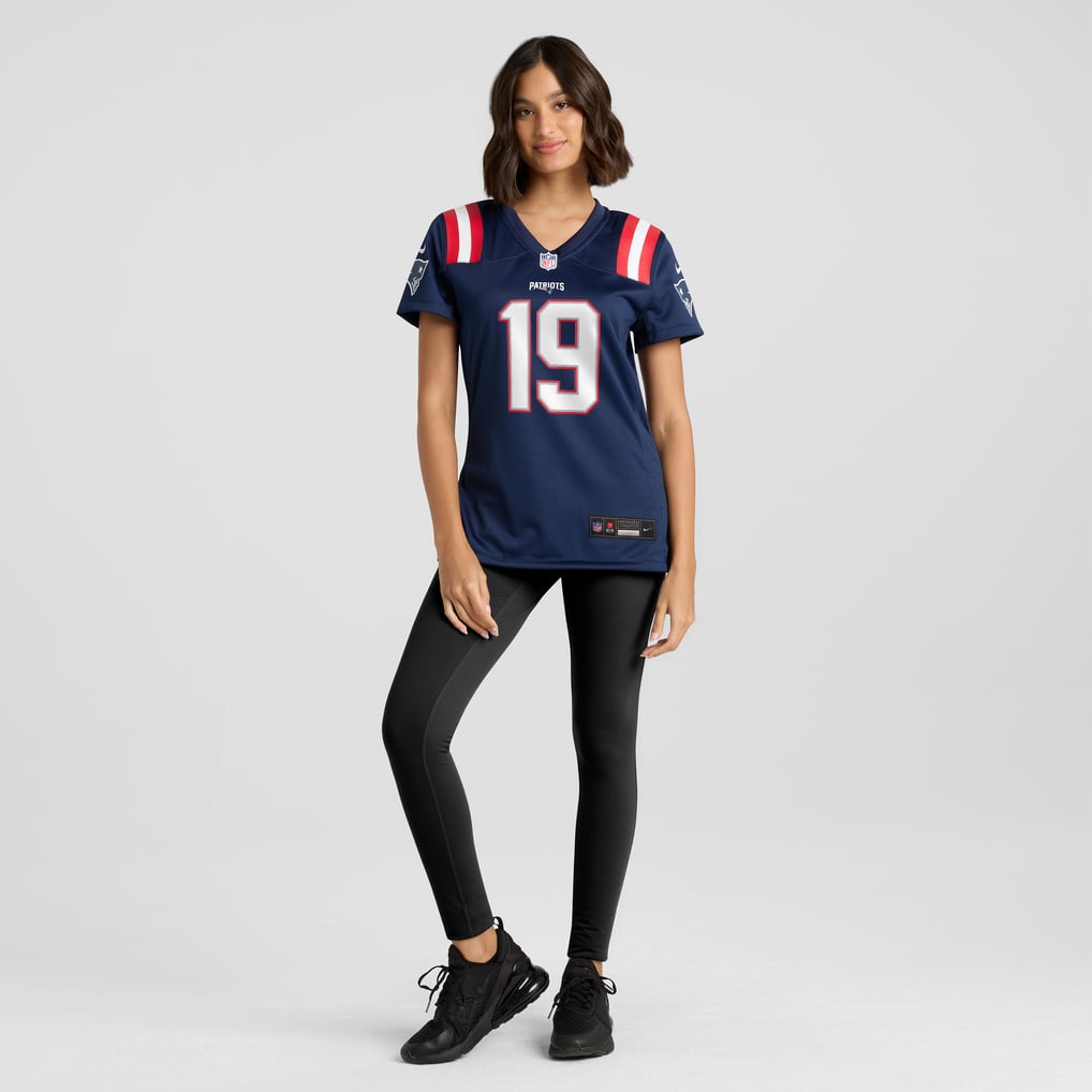Women's New England Patriots Kobee Minor Navy Team Game Jersey