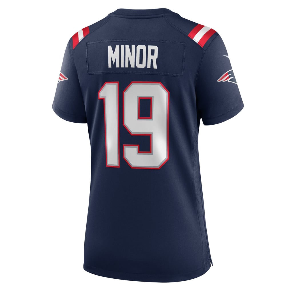 Women's New England Patriots Kobee Minor Navy Team Game Jersey