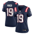 Women's New England Patriots Kobee Minor Navy Team Game Jersey