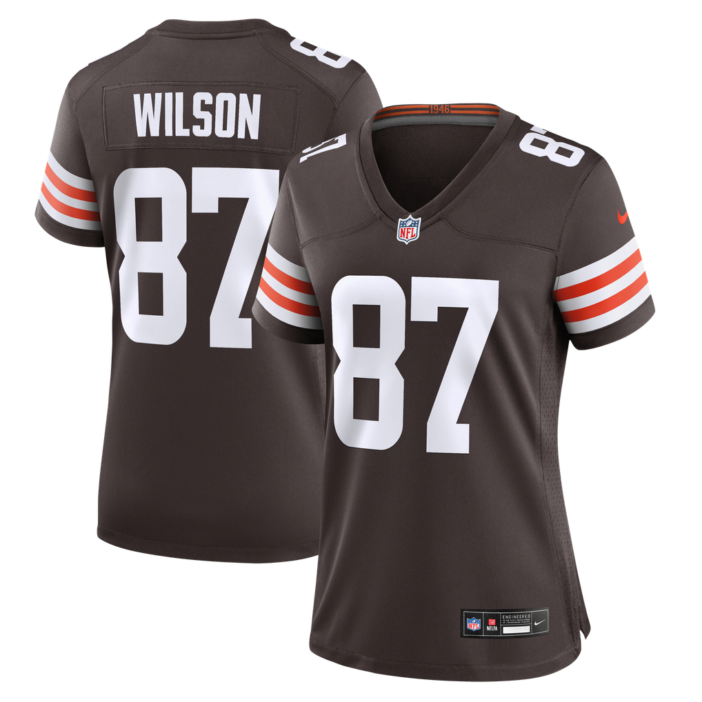 Women's Cleveland Browns Kole Wilson Brown Team Game Jersey