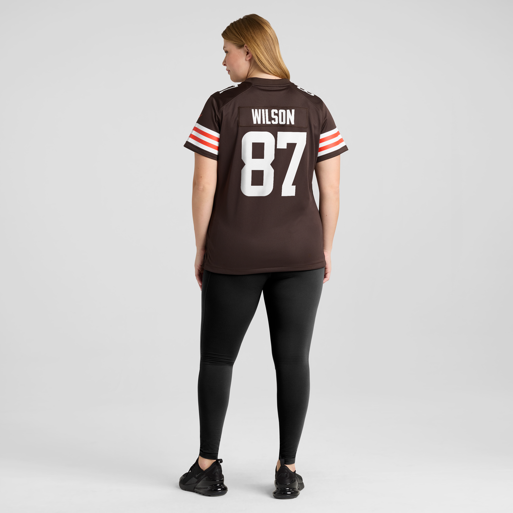 Women's Cleveland Browns Kole Wilson Brown Team Game Jersey