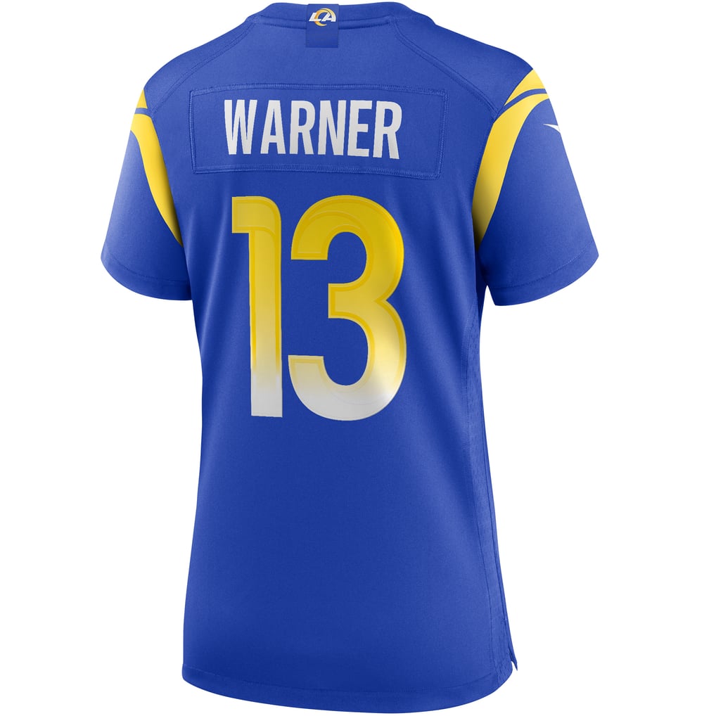 Women's Los Angeles Rams Kurt Warner Royal Game Retired Player Jersey