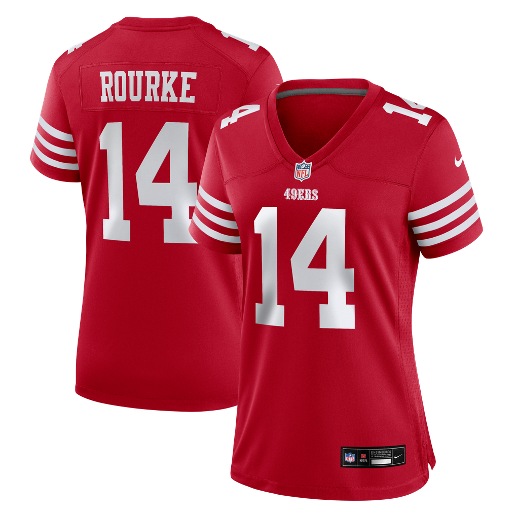 Women's San Francisco 49ers Kurtis Rourke Scarlet Team Game Jersey
