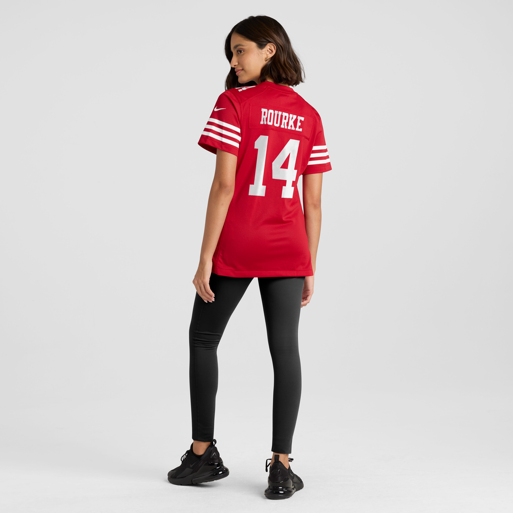 Women's San Francisco 49ers Kurtis Rourke Scarlet Team Game Jersey