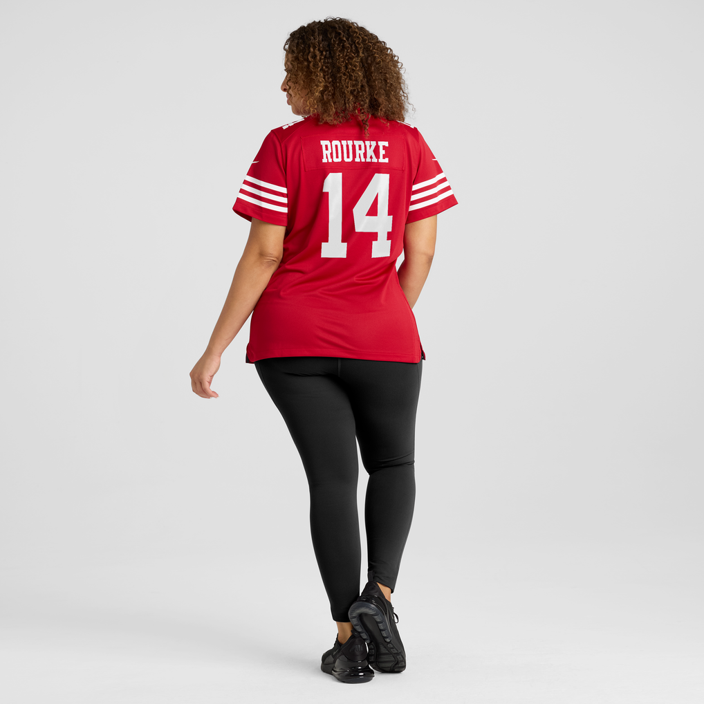Women's San Francisco 49ers Kurtis Rourke Scarlet Team Game Jersey