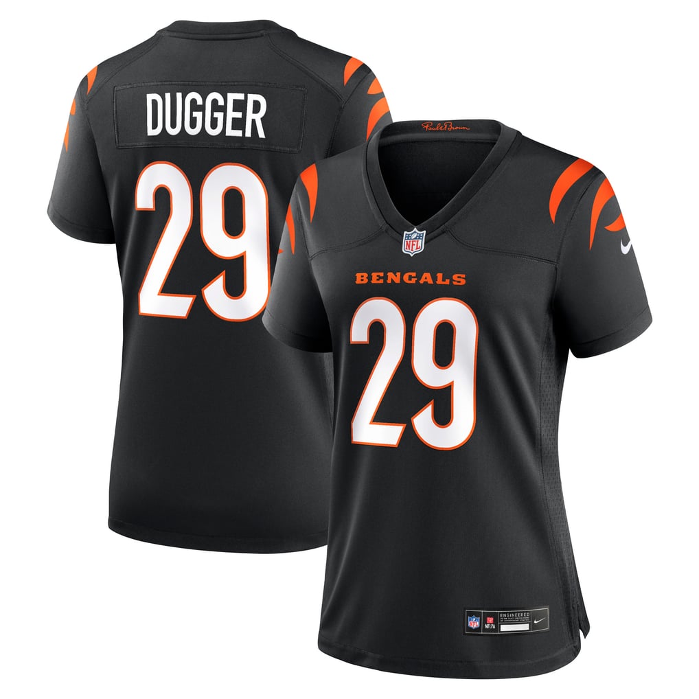 Women's Cincinnati Bengals Kyle Dugger Black Team Game Jersey
