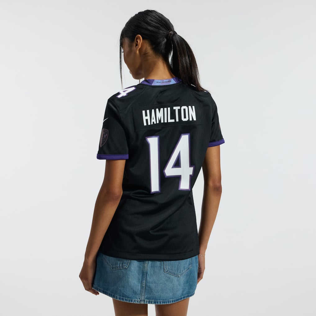 Women's Baltimore Ravens Kyle Hamilton Black Alternate Game Jersey