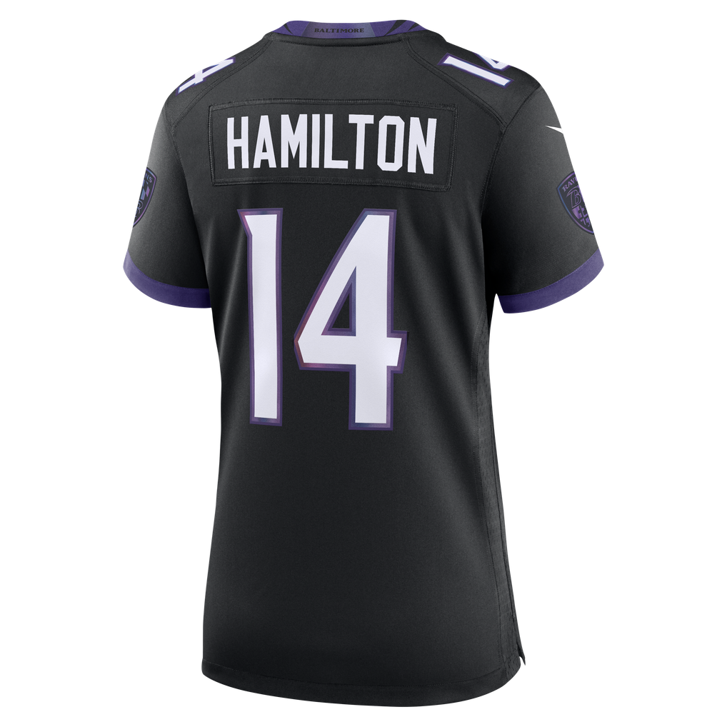 Women's Baltimore Ravens Kyle Hamilton Black Alternate Game Jersey