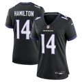 Women's Baltimore Ravens Kyle Hamilton Black Alternate Game Jersey