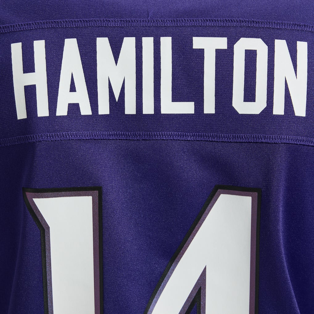 Women's Baltimore Ravens Kyle Hamilton Purple Team Game Jersey