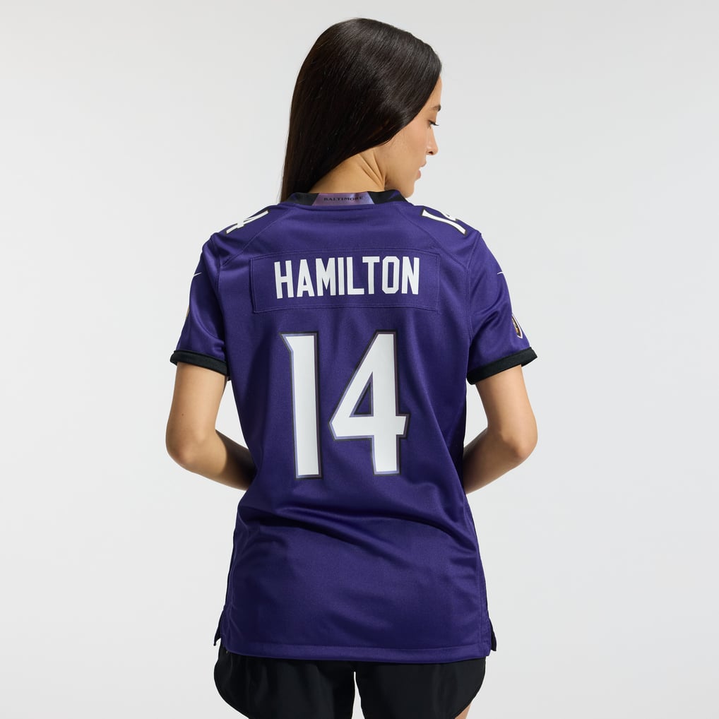Women's Baltimore Ravens Kyle Hamilton Purple Team Game Jersey