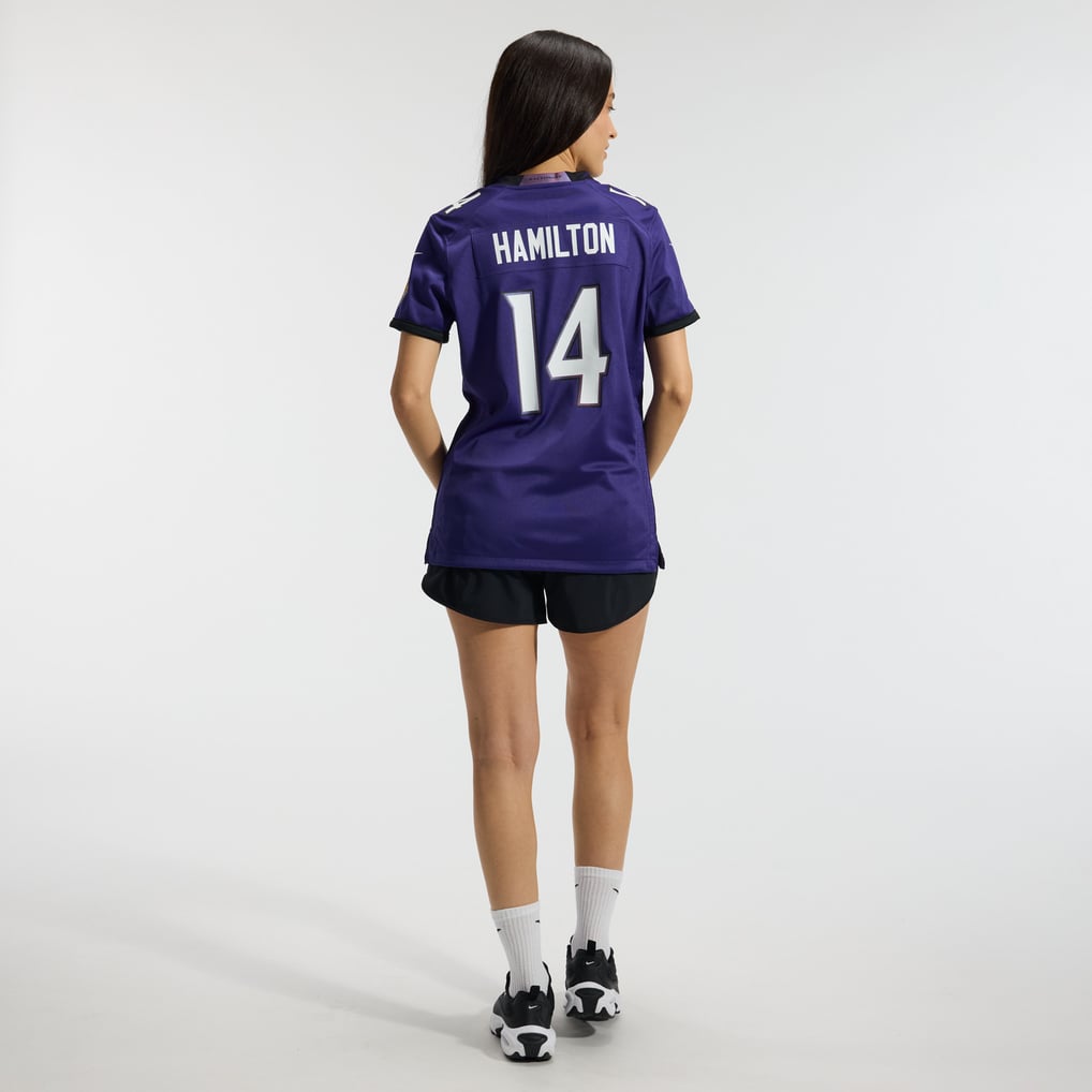 Women's Baltimore Ravens Kyle Hamilton Purple Team Game Jersey