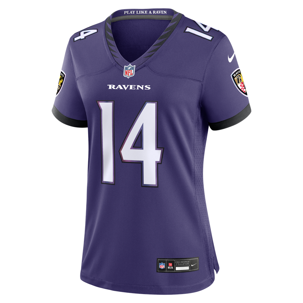 Women's Baltimore Ravens Kyle Hamilton Purple Team Game Jersey