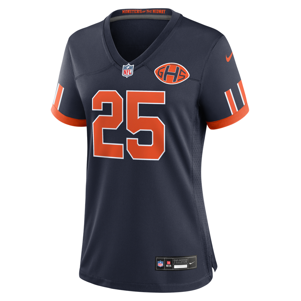 Women's Chicago Bears Kyle Monangai Navy 2026 Rivalries Collection Game Jersey
