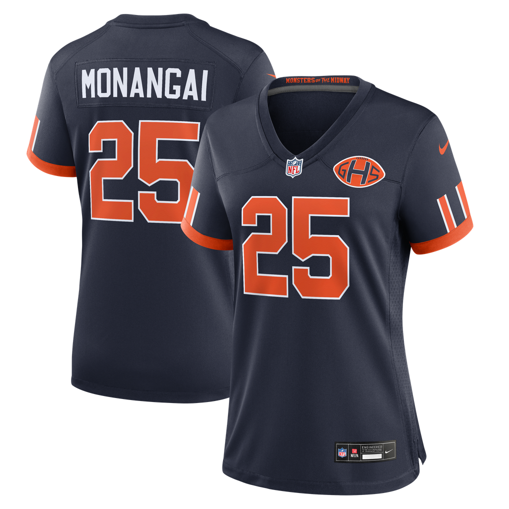 Women's Chicago Bears Kyle Monangai Navy 2026 Rivalries Collection Game Jersey