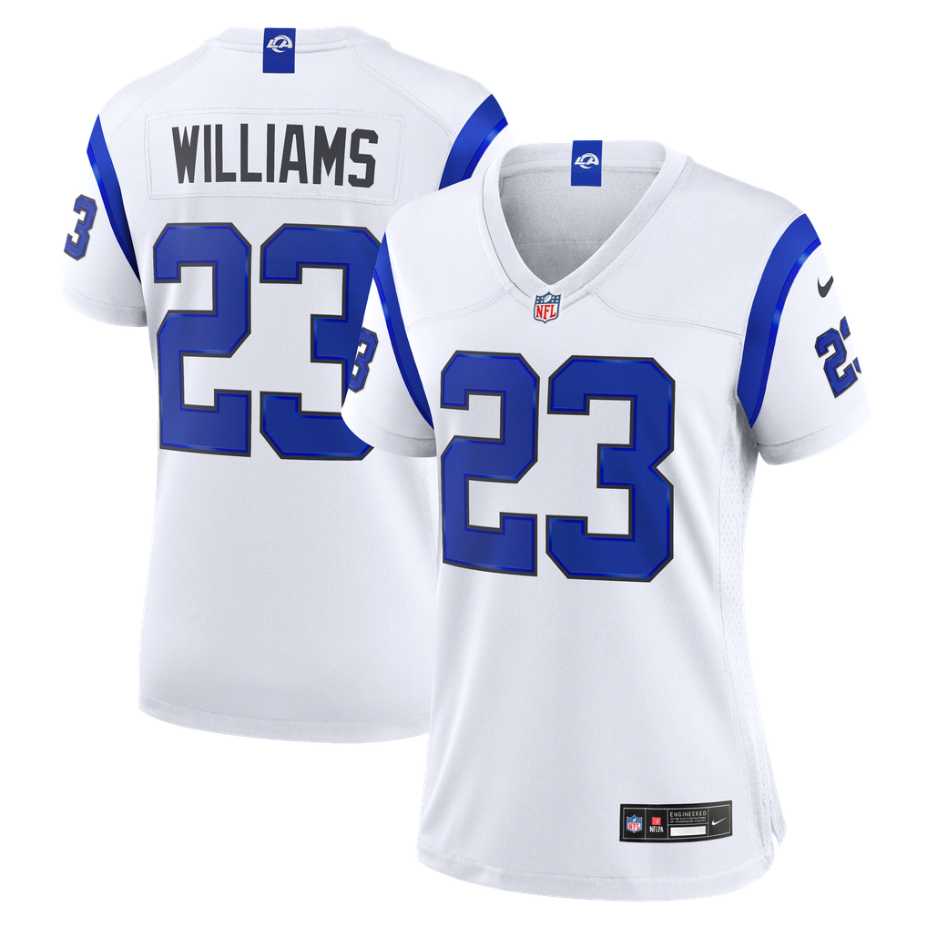 Women's Los Angeles Rams Kyren Williams Fearsome White Game Jersey