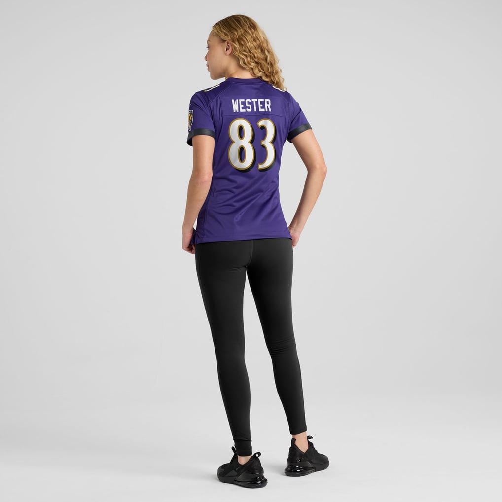 Women's Baltimore Ravens LaJohntay Wester Purple Team Game Jersey