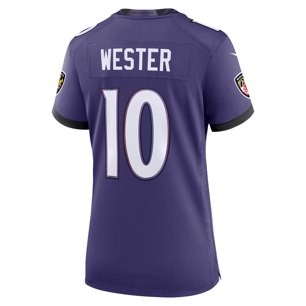 Women's Baltimore Ravens LaJohntay Wester Purple Team Game Jersey