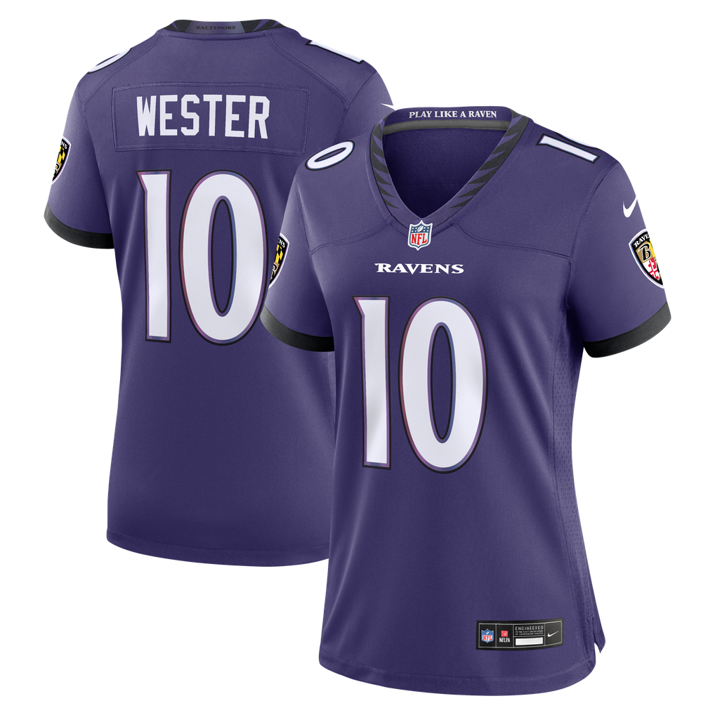 Women's Baltimore Ravens LaJohntay Wester Purple Team Game Jersey