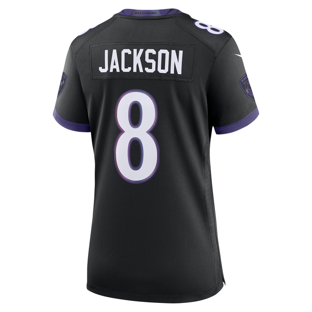 Women's Baltimore Ravens Lamar Jackson Black Alternate Game Jersey
