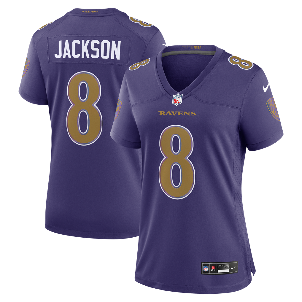 Women's Baltimore Ravens Lamar Jackson Purple Alternate Game Jersey
