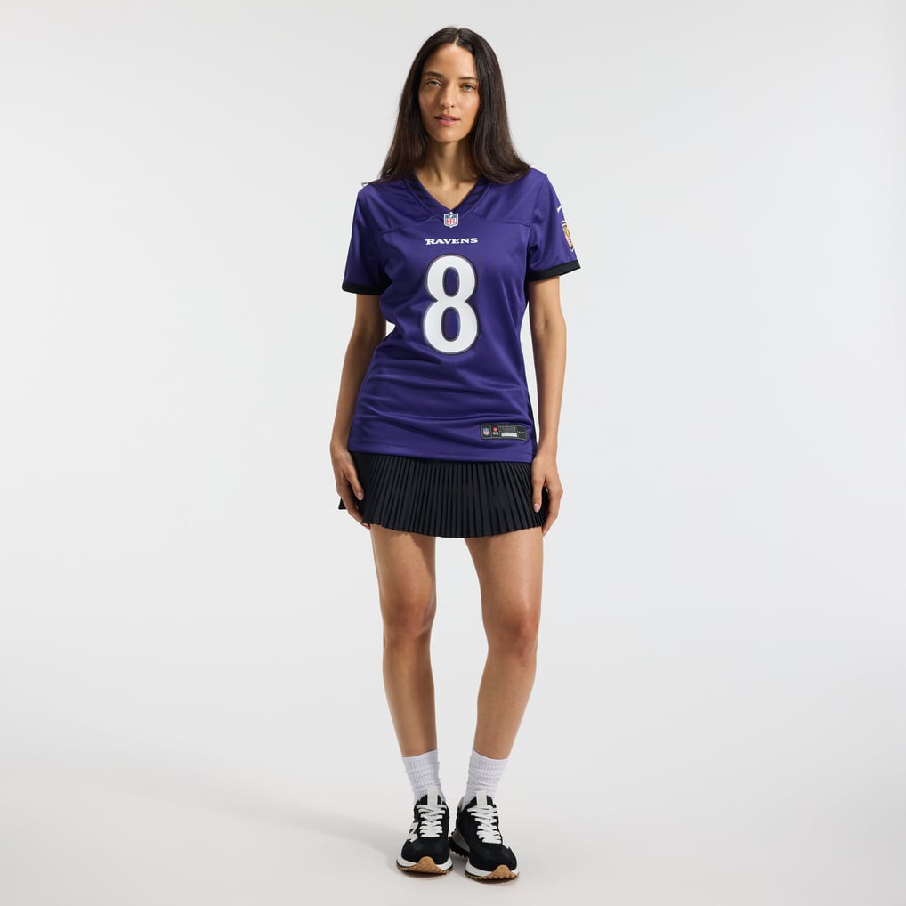 Women's Baltimore Ravens Lamar Jackson Purple Team Game Jersey