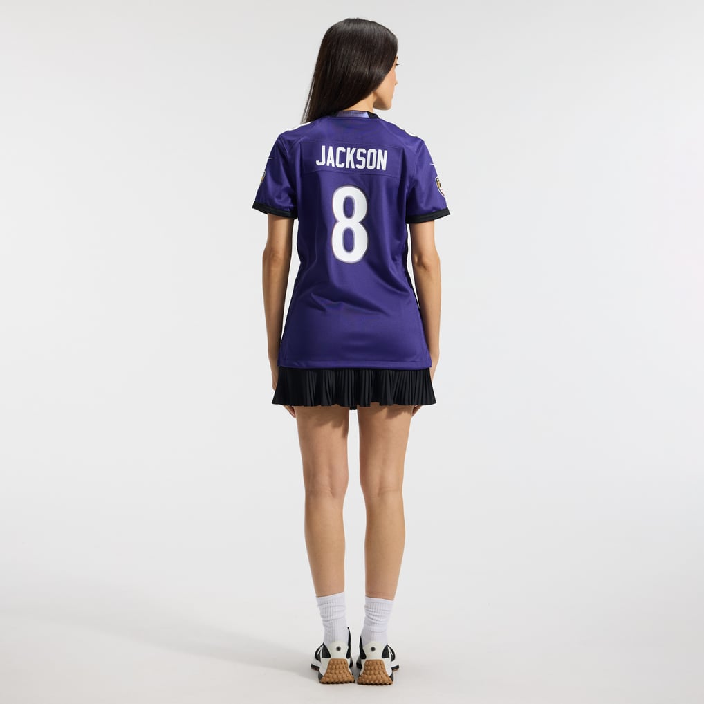 Women's Baltimore Ravens Lamar Jackson Purple Team Game Jersey