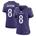 Women's Baltimore Ravens Lamar Jackson Purple Team Game Jersey