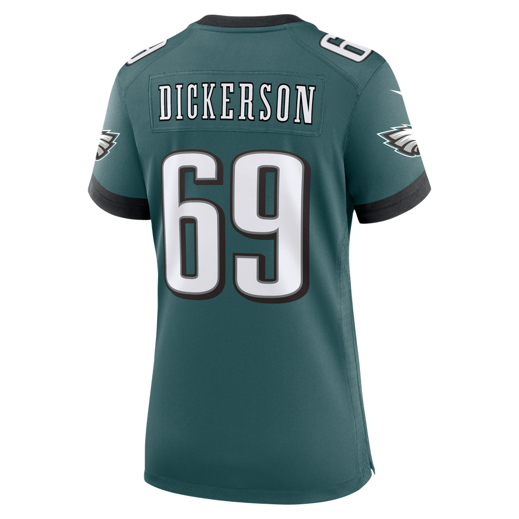 Women's Philadelphia Eagles Landon Dickerson Midnight Green Team Game Jersey