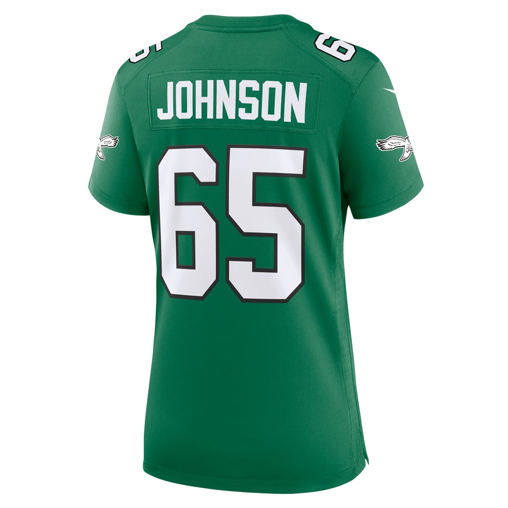 Women's Philadelphia Eagles Lane Johnson Kelly Green Alternate Game Jersey
