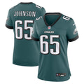Women's Philadelphia Eagles Lane Johnson Midnight Green Team Game Jersey