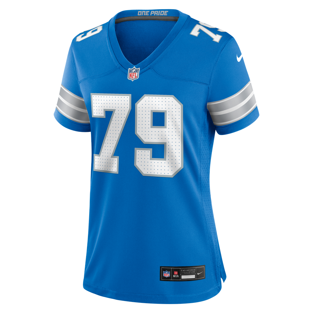 Women's Detroit Lions Larry Borom Blue Team Game Jersey