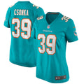 Women's Miami Dolphins Larry Csonka Aqua Game Retired Player Jersey