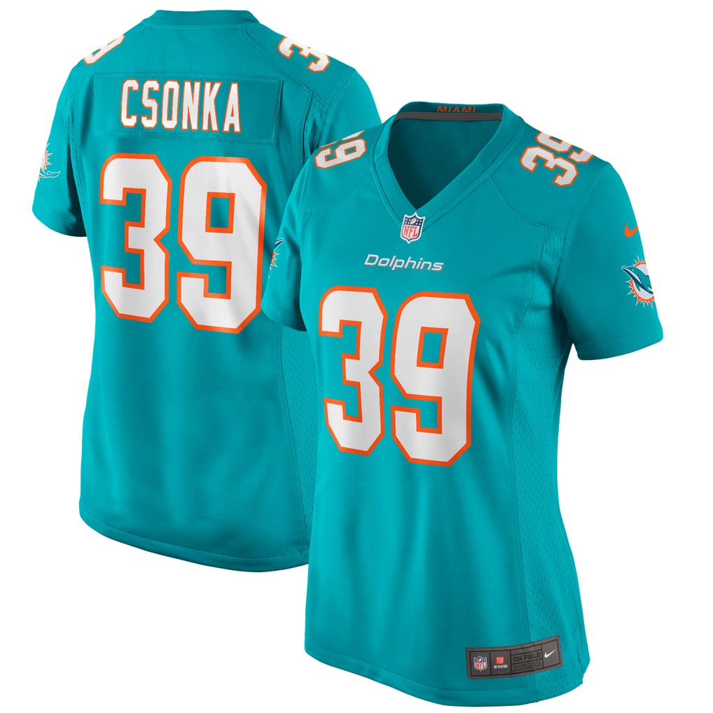 Women's Miami Dolphins Larry Csonka Aqua Game Retired Player Jersey