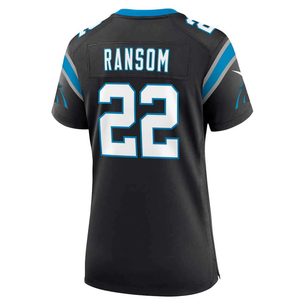 Women's Carolina Panthers Lathan Ransom Black Team Game Jersey