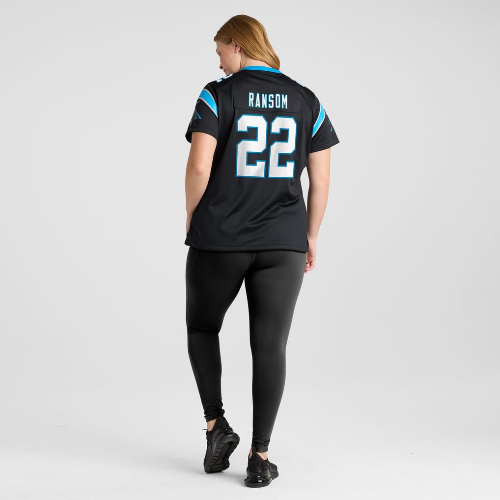 Women's Carolina Panthers Lathan Ransom Black Team Game Jersey