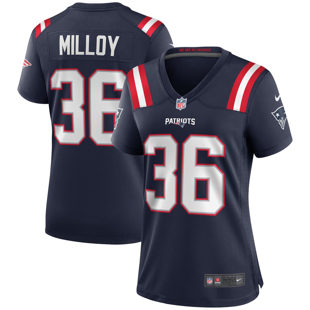Women's New England Patriots Lawyer Milloy Navy Game Retired Player Jersey