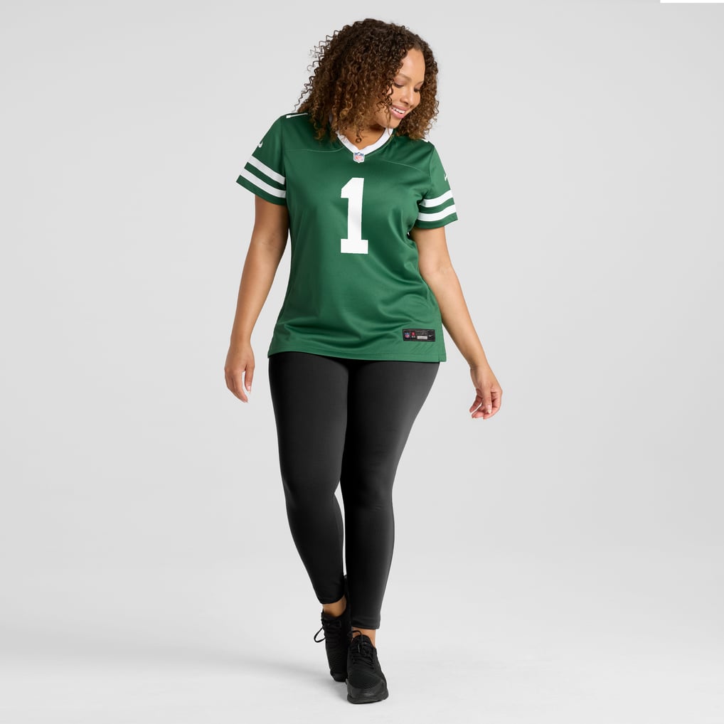 Women's New York Jets Legacy Green #1 Mom Game Jersey