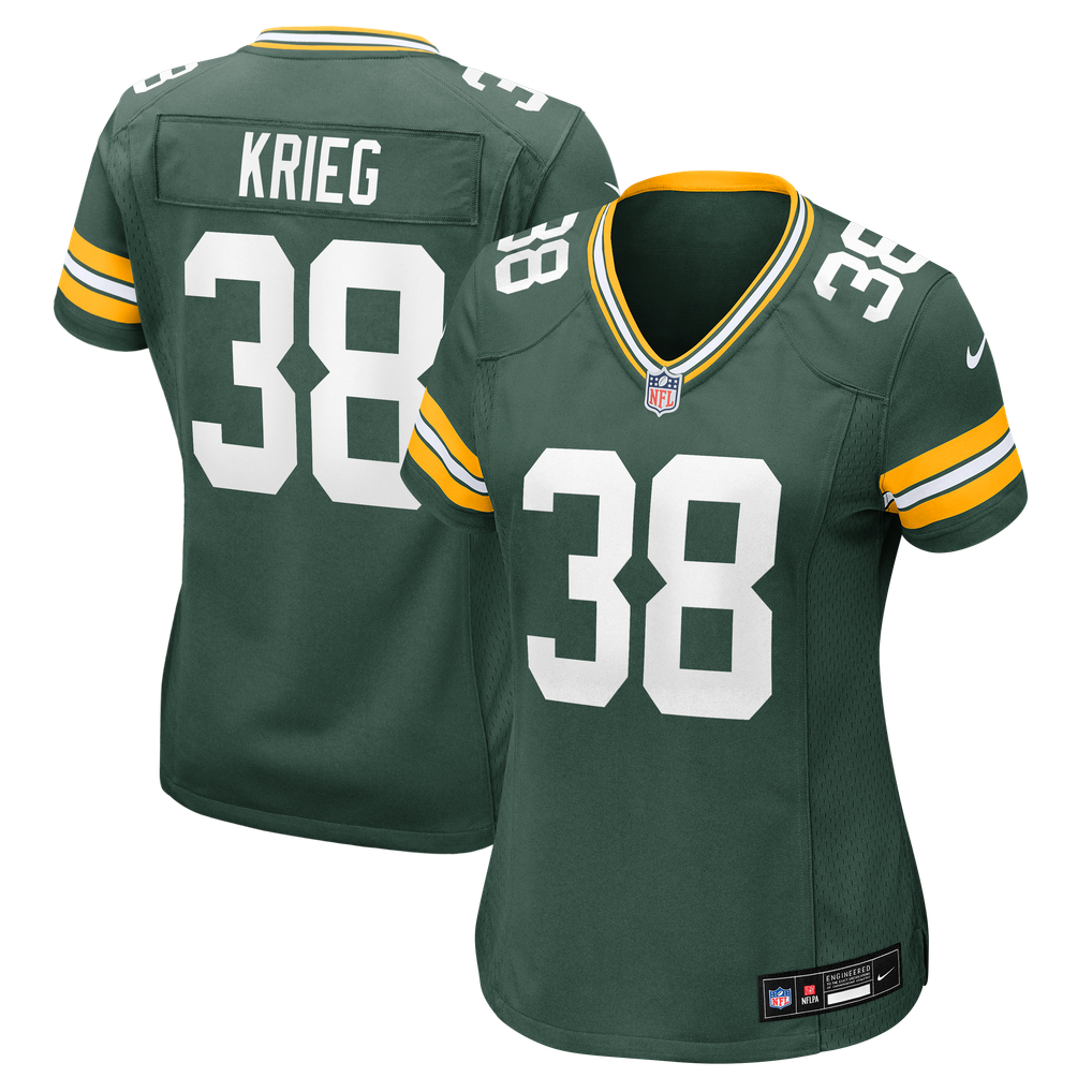 Women's Green Bay Packers Lenny Krieg Green Team Game Jersey
