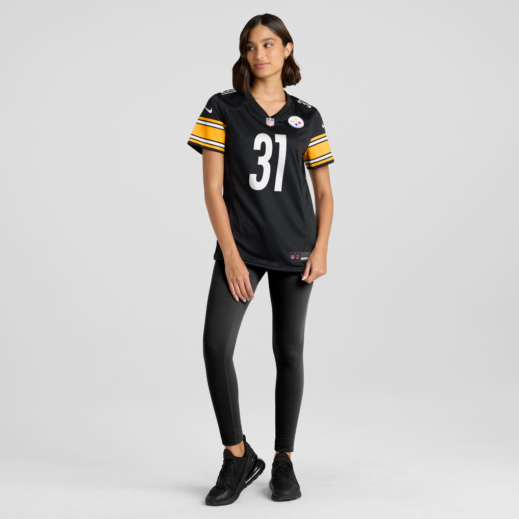Women's Pittsburgh Steelers Lew Nichols III Black Team Game Jersey