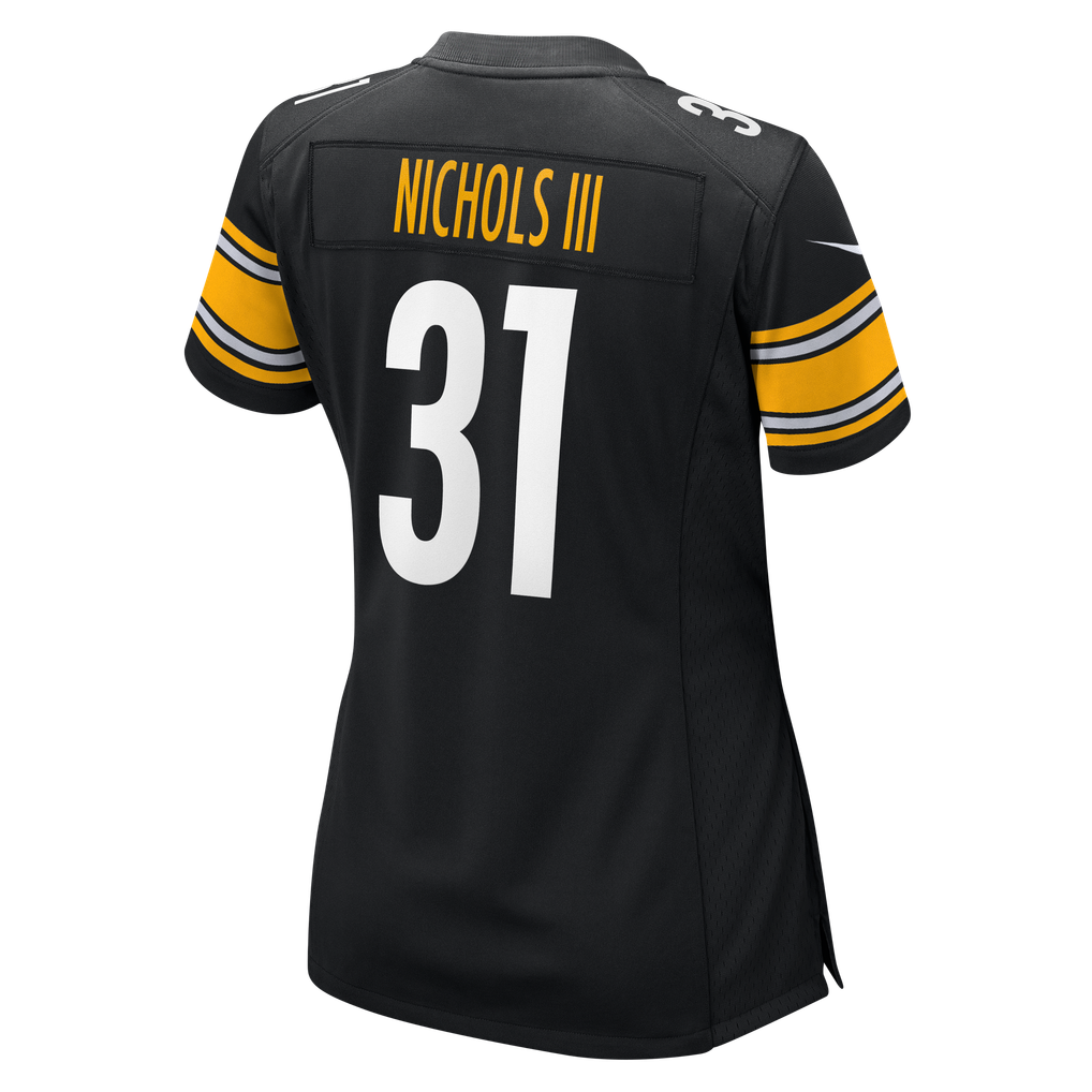 Women's Pittsburgh Steelers Lew Nichols III Black Team Game Jersey