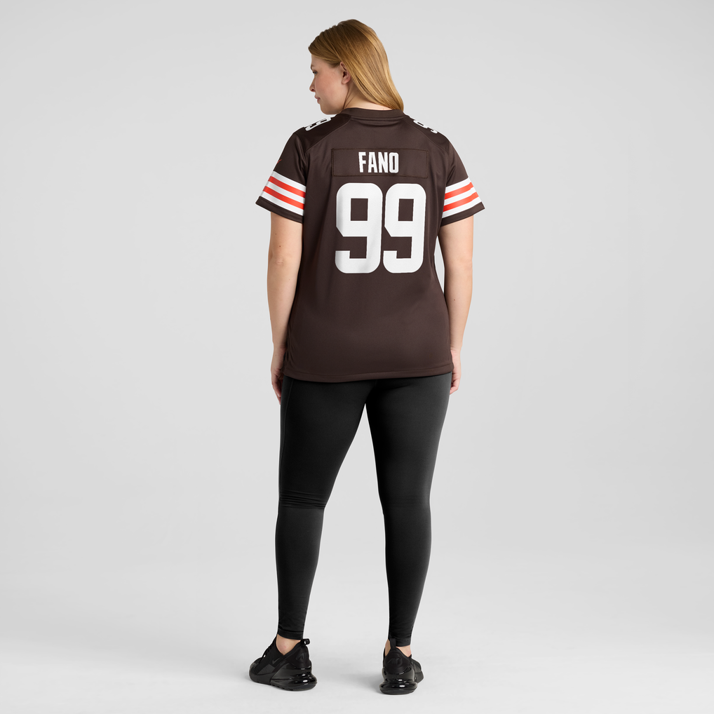 Women's Cleveland Browns Logan Fano Brown Team Game Jersey