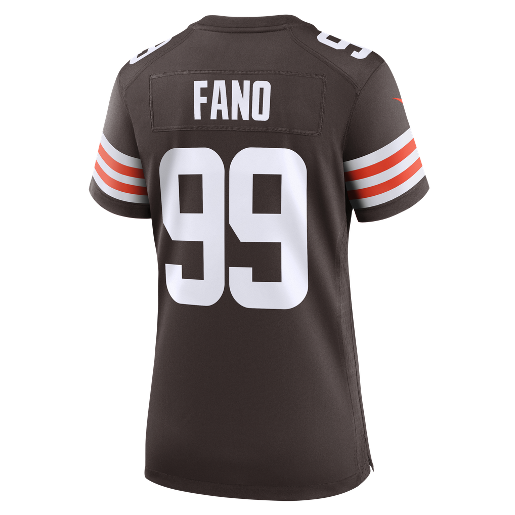 Women's Cleveland Browns Logan Fano Brown Team Game Jersey